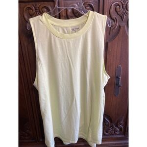 Tek Gear Workout Gear Womens 1X Lime Green Sleeveless Athletic Tank Top RN73277